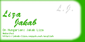 liza jakab business card
